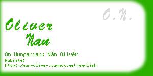 oliver nan business card